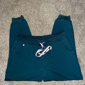 FIGS- high waisted Zamora. Caribbean blue.